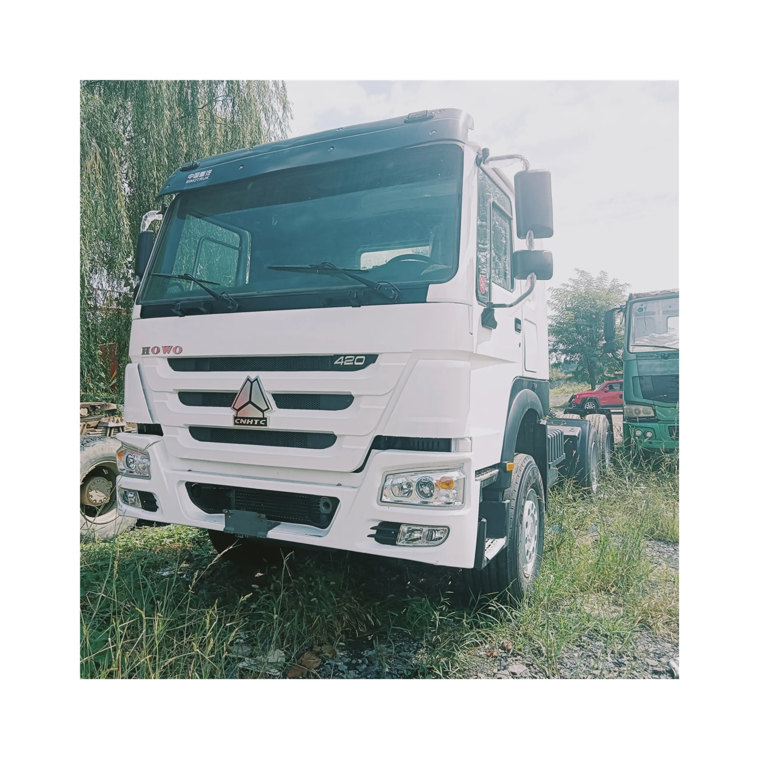 Kullanılan 6x4 römork kafa 420Hp beyaz 10 tekerlekler kamyon traktör U kargo ile iyi durumda satış fiyatı ile