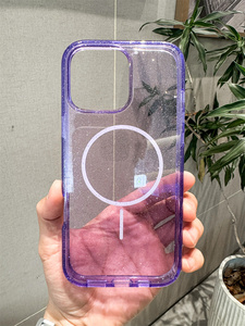 High Transparent Shockproof PC TPC Magnetic Phone <strong>Case</strong> for iPhone 17 16 15 Pro Max Clear Wireless Charging Shockproof Back Cover
