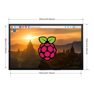 Hochwertiger kleiner 7-Zoll-Touchscreen-Monitor mit zwei eingebauten Lautsprechern für Raspberry Pi 4 3 PC-Computer AIDA64-Switch - Product Image 4