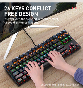PD701f Customized Color <strong>Keyboard</strong> Double Injection Keycaps 87keys Purple <strong>Computer</strong> Desktop Wired <strong>Keyboard</strong> - Product Image 3