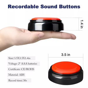 Fuente de fábrica de alta calidad, botón pulsador de respuesta grabable, módulos de sonido, zumbador parlante, botón de sonido personalizado para comunicación - Product Image 5
