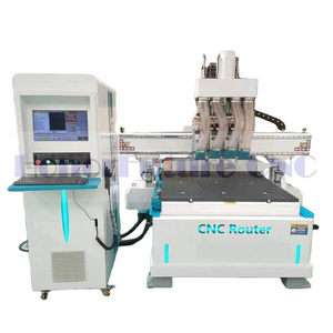 Enrutador Cnc 3D Máquina de carpintería 4 cabezales Enrutador Cnc de madera de 4 ejes Máquina de corte Cnc de madera de husillos múltiples con 4 cabezales - Product Image 3