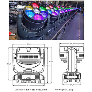 ไฟเวที LED 4 in 1พร้อมการควบคุมพิกเซล DMX 7X60W ส่องหัวได้กว้าง - Product Image 4