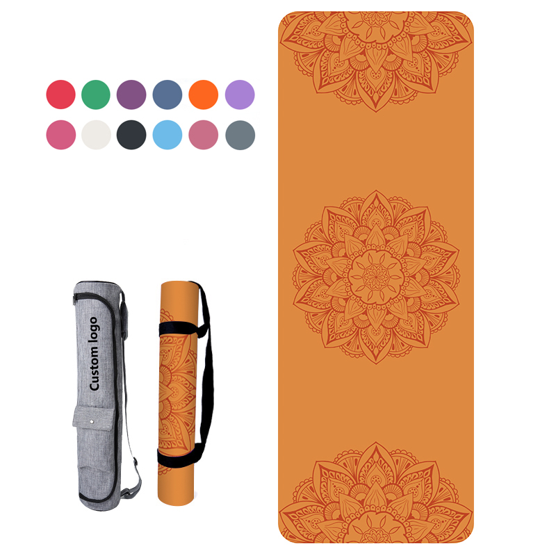 Tapis de yoga en PU - orange