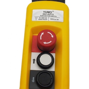 Interruttori a pulsante palmare a 3 fori XCD-61P scatola 1 riimpostazione rotatoria di arresto di emergenza 1 set di due manopole interbloccate automatiche - Product Image 2