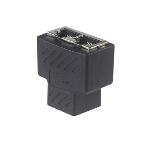 RJ45อีเธอร์เน็ตแยก1ถึง2ขั้วต่ออีเทอร์เน็ตตัวเมีย2ตัวเมียต่อ8P8C ขยายกับบอร์ด PCB ภายใน - Product Image 1