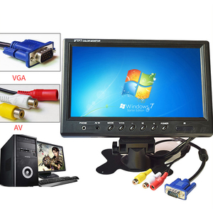 Precio barato LCD TFT Screen1024x600 Pixelas Monitor DE SEGURIDAD DC12V 24V VGA AV Entrada 9 pulgadas para negocios Escritorio portátil TN 1PCs - Product Image 6