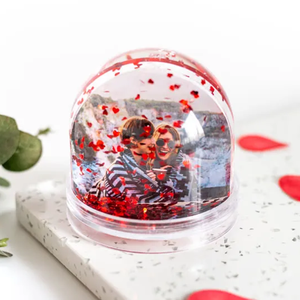 Cá nhân hoá nhựa rỗng Quả cầu tuyết với hình ảnh chèn tùy chỉnh Acrylic Quả cầu tuyết - Product Image 2