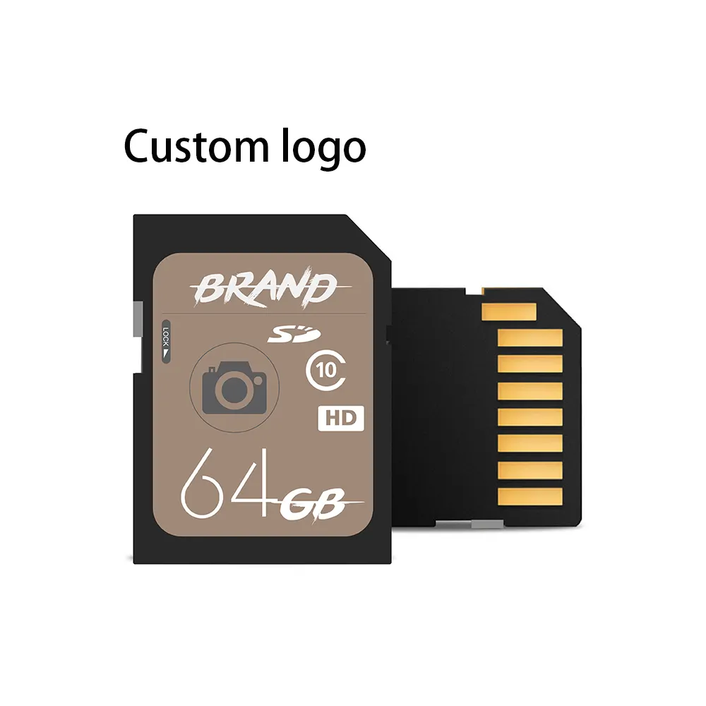 Cucstom-Mini tarjeta SD/TF con logotipo, 32GB, 64GB, 128GB, 256GB