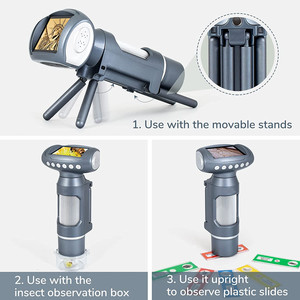 Portable <strong>Microscope</strong> Kit for Kids 2&quot; LCD Kids <strong>Microscope</strong> <strong>with</strong> Prepared Slides, Windows PC Compatible, STEM Educational Toys for - Product Image 4