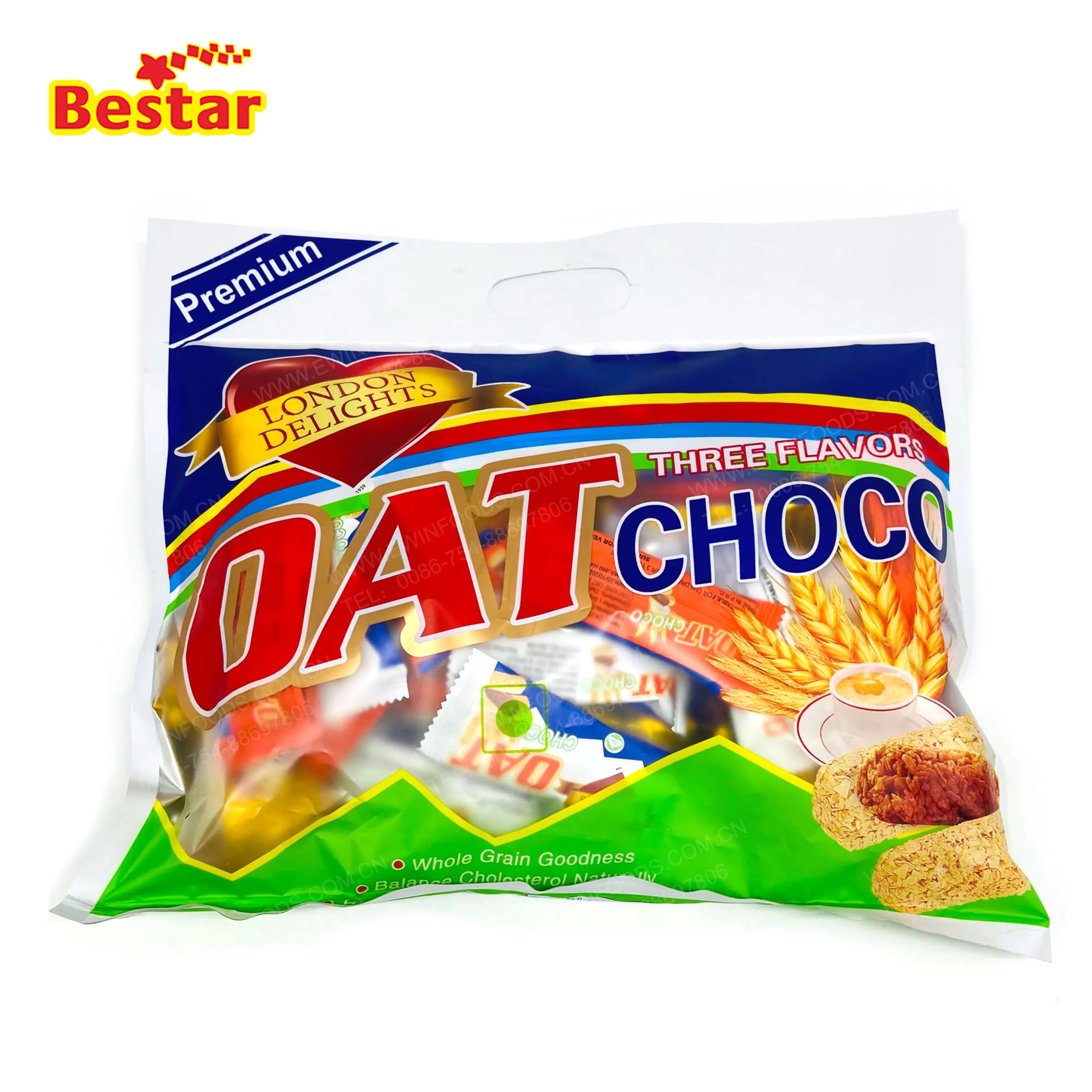 OAT Choco 10g farina d'avena confetteria al cioccolato avena sana barrette di farina d'avena scura fornitore di caramelle