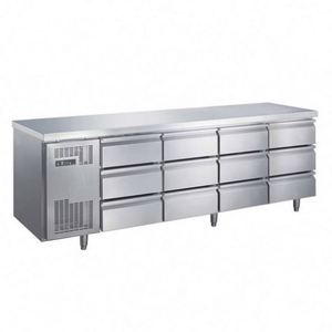 225 Liter Industrial Commercial Hotel Restaurant Kitchen 4 Drawers Under Table Counter Deep Freezer Fridge <strong>Chiller</strong>