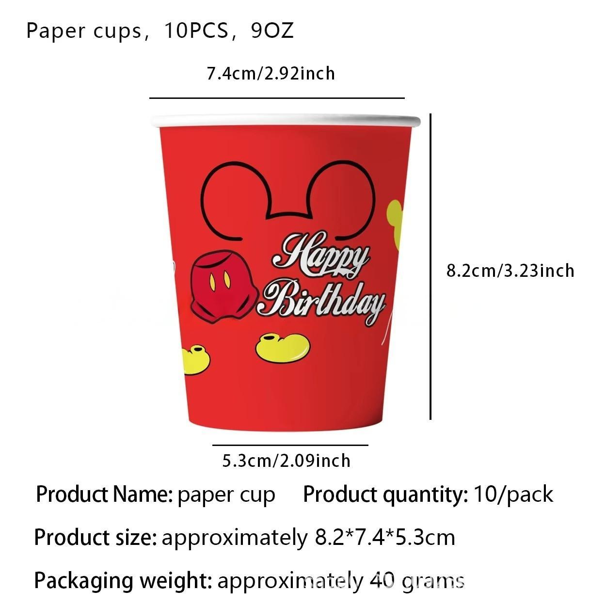 Gobelets en papier-10 pièces