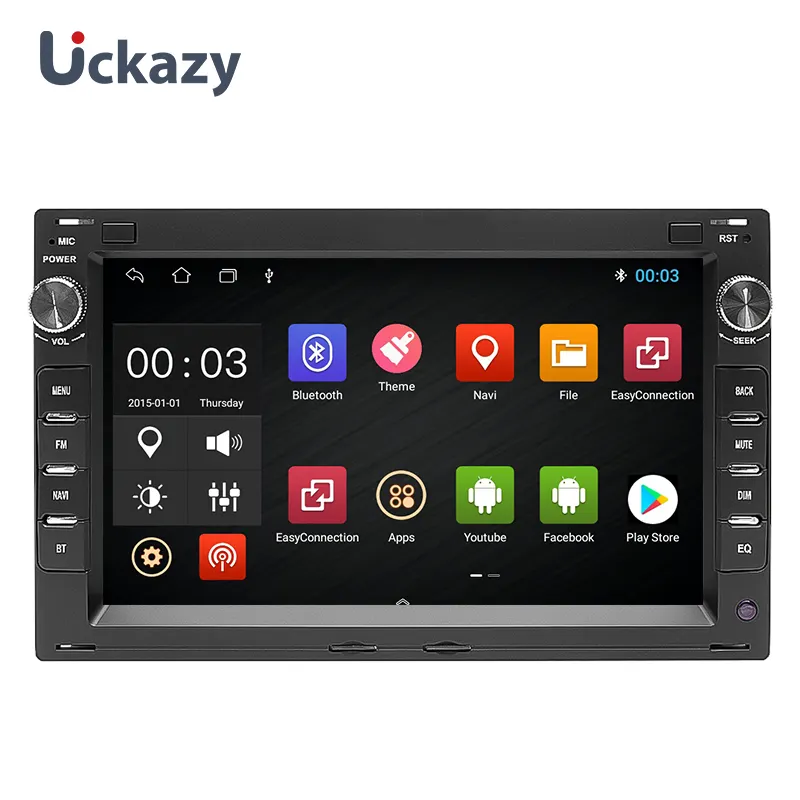Uckazy AutoRadio 2 Din Android 12 para VW PASSAT B5 MK4 MK5 SHARAN Jetta Bora Polo TRANSPORT T5 CITI CHICO Multimedia StereoAudio