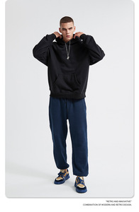 Wholesale <strong>Custom</strong> Men's Heavyweight Hoodie Streetwear Embroidered Patchwork Hooded Sweatshirt No <strong>String</strong> <strong>Custom</strong> Color Block Spring - Product Image 4
