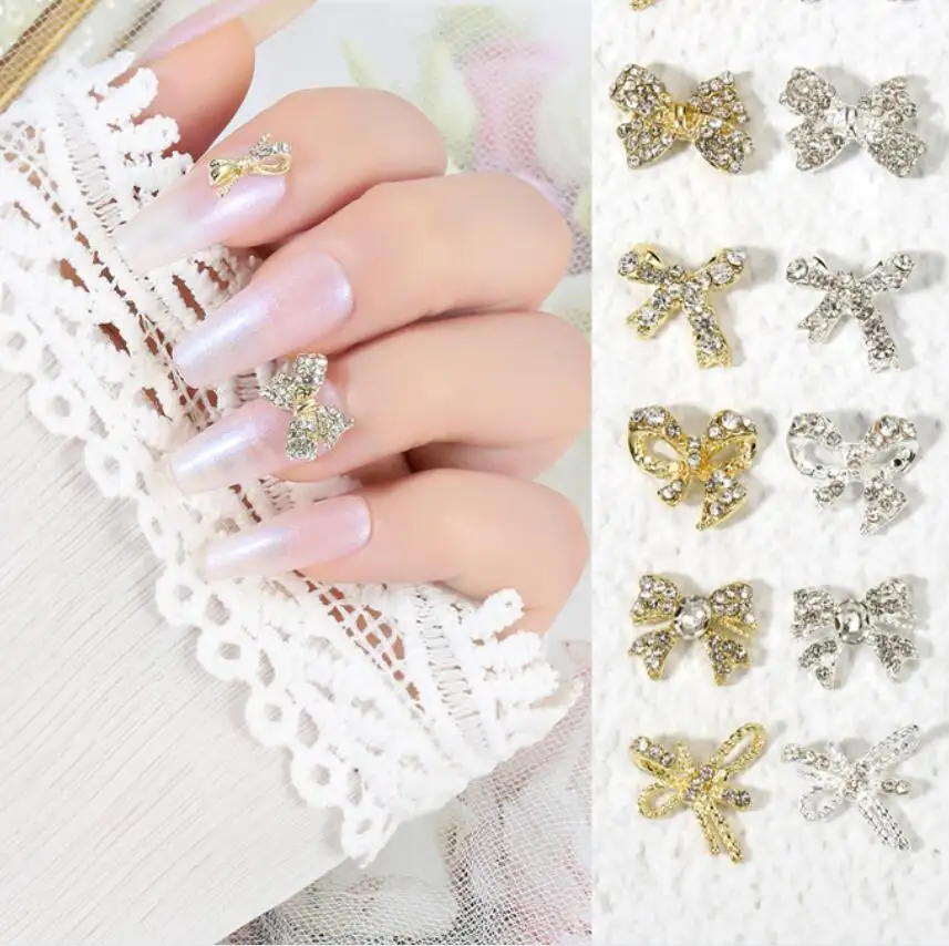 Offre Spéciale en gros Nail Art Décoration Alliage Zircon 3d papillon nail art DIY 3D Nail Art Pour profession salon