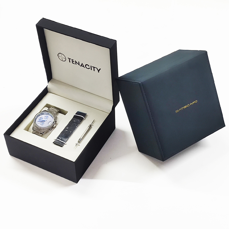 Coffret Montre Noir + Beige