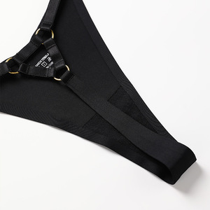 Nuevo diseño frente abierto sujetador inalámbrico Conjunto personalizado de alta calidad de nylon sujetador conjunto Sexy de una pieza G-string Push up sujetador conjunto - Product Image 5