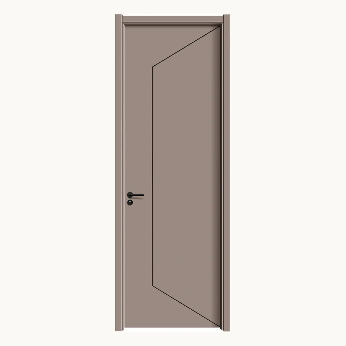 Puerta de madera maciza interior de lujo moderna puerta personalizada puerta de madera contrachapada para dormitorio