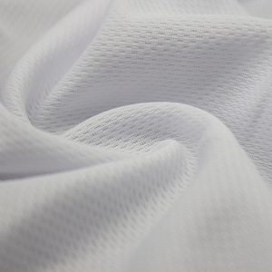 100% POLYESTER 7272f 140GSM kuş gözü BIRDSEYE örgü kumaş örme beyaz hızlı kuru nefes yüksek kalite ucuz stok