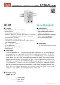 Fuente de alimentación conmutada de entrada ultraancha Mingwei de Taiwán, convertidor de 25/12V/24V/48V, frecuencia de salida de 50Hz, DDRH único - Product Image 6