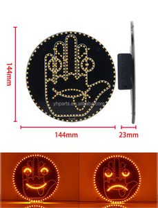 ไฟ YFG3แสดงอารมณ์แบบ LED พร้อมรอยยิ้มบนหน้าต่างด้านหลังไฟกระพริบเตือนแบบมัลติฟังก์ชั่น - Product Image 4