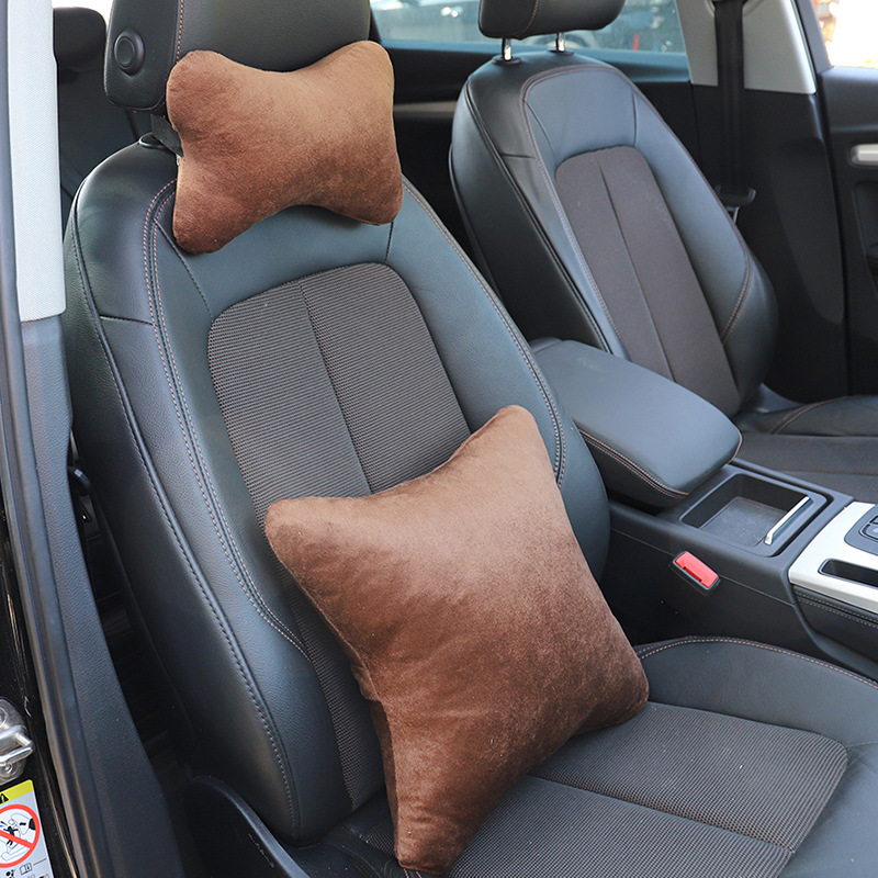 Coffee-colored headrest and lumbar support