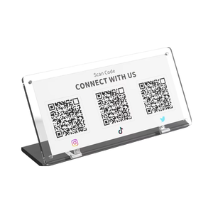 Акриловая подставка с кодом QR, складная Наклонная задняя вывеска, прозрачная Магнитная витрина, вращающаяся функция для офисного магазина, салона - Product Image 1