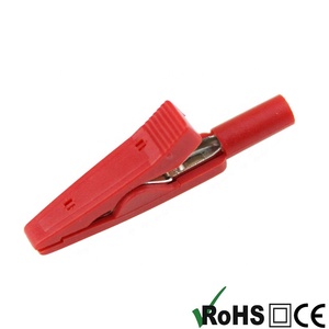 Messing Alligator Test Clip mit 2mm Bananen heber Schwarz Rot - Product Image 6