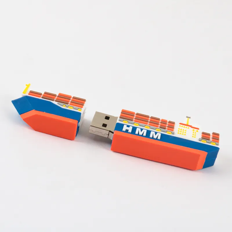 Promotion USB-Flash-Disk für Fracht Corporate Geschenk Schiff Form PVC Kunststoff Pen Drive 16GB 32 GB