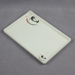 可定制大塑料供应三聚氰胺托盘矩形食品托盘，印刷设计 - Product Image 5