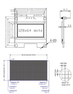 Modulo Display oled bianco seriale OLED IIC da 1.3 pollici 128 x64 I2C SSD1306 12864 scheda schermo LCD VDD GND SCK SDA - Product Image 4