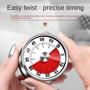 Multi-funzione di 60 minuti in acciaio inox Timer visivo magnetico rotante orologio per la cottura nuovo utensile da cucina con allarme - Product Image 3