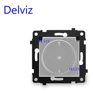 Delviz水晶玻璃面板，USB C快速充电插座电插头双插座壁灯开关，EU 16A电源墙壁USB插座