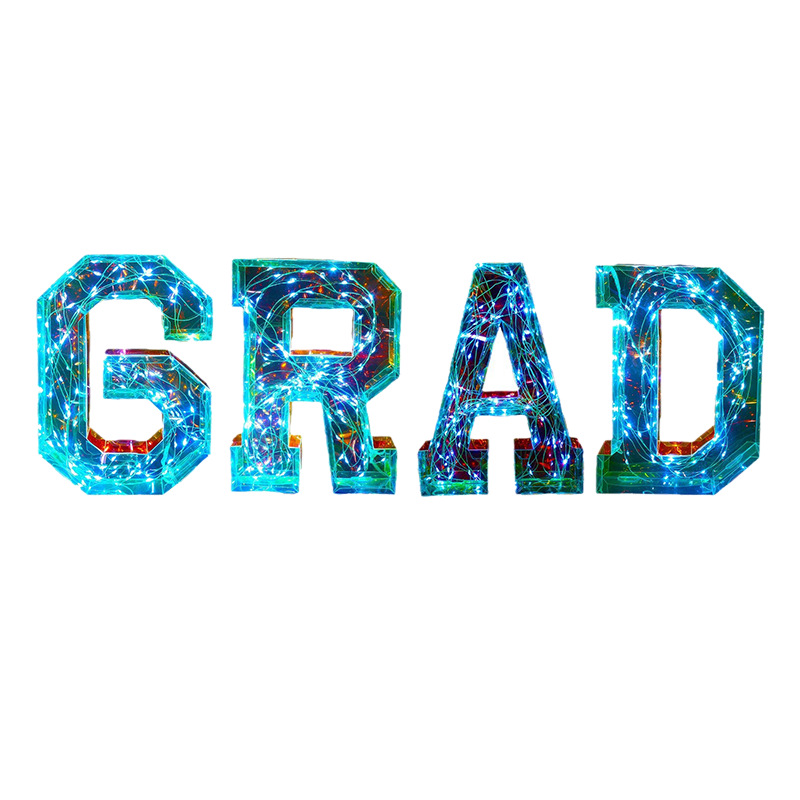 Lettres lumineuses irisées GRAD-BLUE