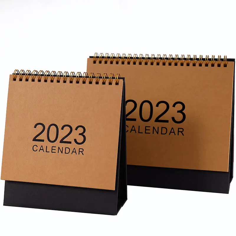 卸売パーソナライズされたデスクテーブルカレンダーカスタムロゴ印刷小さな紙デスクトップカレンダースタンド