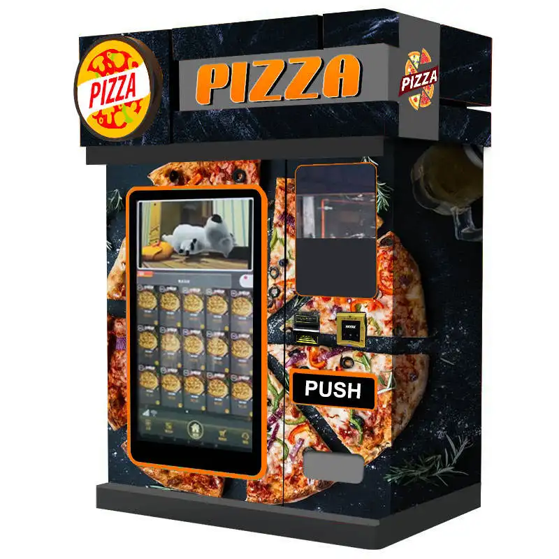 Máquina Expendedora de Pizza con pantalla táctil, máquina móvil para comida, remolque, laminadora de masa
