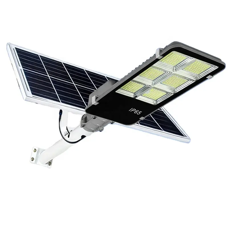 Lampadaires solaires điều khiển từ xa LED ánh sáng đường phố ngoài trời chất lượng cao năng lượng mặt trời đèn đường 2 trong 1 200W 300W ánh sáng