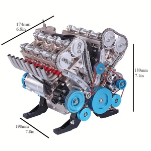 DUKE ayı ev öğretim V8 mekanik Metal montaj DIY araba motor Model seti 500 + adet eğitim deney oyuncak