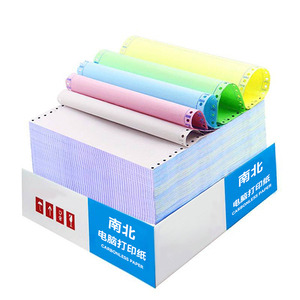 Nanbei Impresión personalizada Carta Tamaño 3ply Papel de computadora continuo sin carbón NCR Forma de impresión Copias de papel en hojas