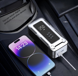 Fonksiyonlar taşınabilir araba yüksek güç takviyeli marş aküsü paketi ile hava kompresörü 6 in 1 araba atlama marş kiti pil Booster yardım - Product Image 6