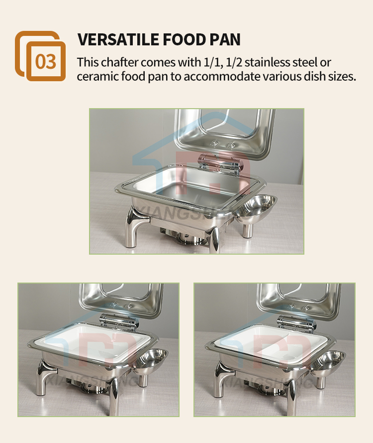 Electric Rectangular Square Heating Eletricnic Electronic Spare Parts F1017-L Eletrinical Hydraulic Chafing Dish