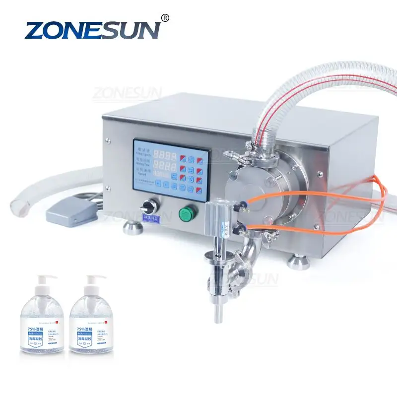 ZONESUN ZS-RPYT900 semiautomática Gel mano detergente desinfectante bomba de Rotor máquina de llenado de líquido llenador de agua en botellas