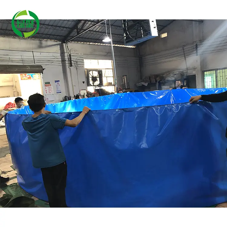 Tanque de peixes personalizado, tamanho personalizado 8000 litros círculo, forro de piscina de peixes, tarpaulina