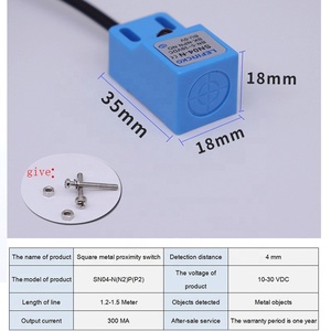 Sensor de proximidad, distancia de detección de 4MM, interruptor de proximidad con sensor de inducción de metal, de 2, 2, 2, 2, 2, 2, 2 - Product Image 2