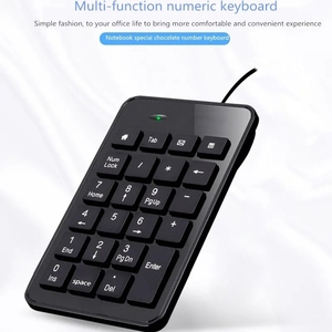 Trending New Portable Slim Thin Teclado numérico mecánico para PC portátil Banco 23 teclas Mini Digital USB Pequeño teclado con cable