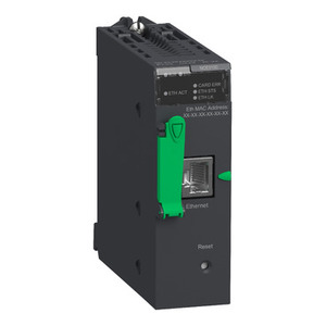 BMX Series Módulo Processador BMXNOE0100 <span class=keywords><strong>Ethernet</strong></span> <span class=keywords><strong>Modbus</strong></span> <span class=keywords><strong>TCP</strong></span>/<span class=keywords><strong>IP</strong></span>, Taxa de transmissão 10/100M, 1 porta <span class=keywords><strong>Ethernet</strong></span> RJ45, Slot para cartão de memória