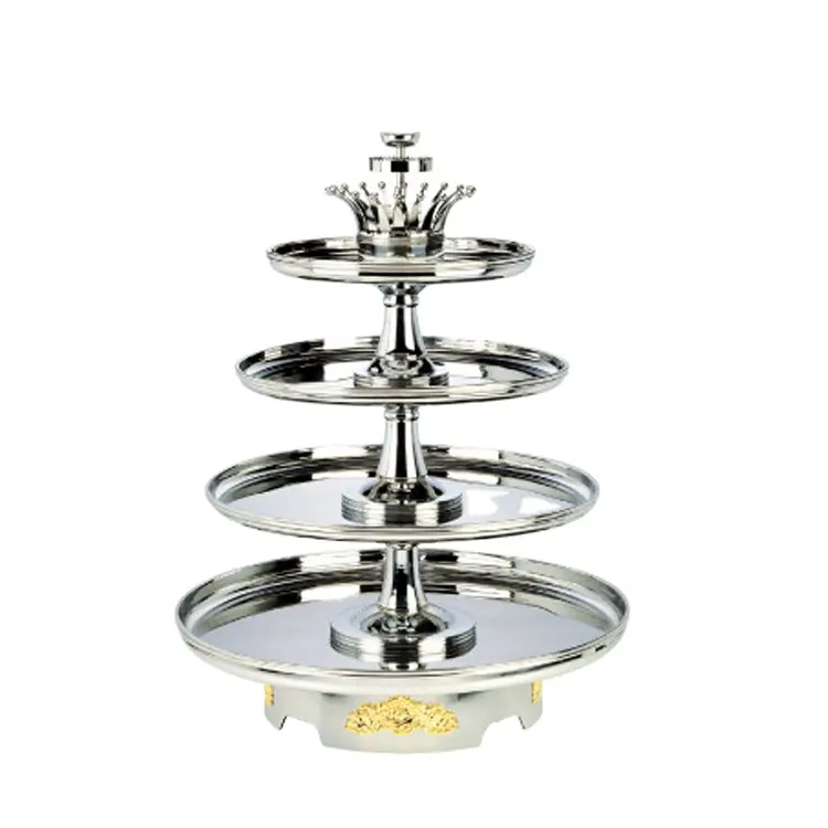 Soporte giratorio para Buffet, 4 niveles, acero inoxidable C142