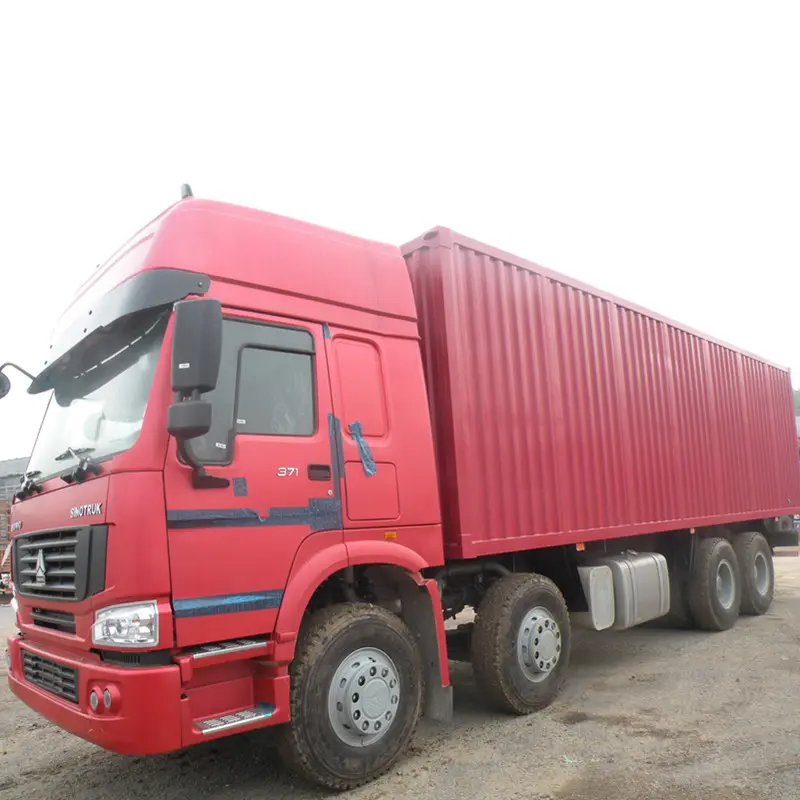 SINOTRUK HOWO 8X4 371HP 35T מיכל ואן משאית מטען משאית אדום צבע ZZ1317N4667W