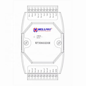 WP3066ADAM Sensor de temperatura de entrada de 8 canales Módulo DS18B20 RS485 RTU MODBUS - Product Image 6